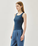 W REGULAR LOGO SLEEVELESS IN BLUE image 2