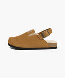 SUEDE STRAP CLOGS IN BROWN image 2