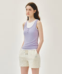 W LAYERED SLEEVELESS IN LAVENDER image 2