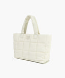 CLASSIC LOGO PADDING TOTE BAG IN IVORY image 2