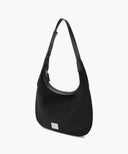 CLASSIC LOGO ROUND SUEDE SHOULDER BAG IN BLACK image 2