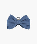 CIRCLE LOGO RIBBON HAIR CLIP IN BLUE image 2