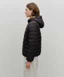 CLASSIC LOGO HOODED LIGHT DOWN JACKET IN BLACK image 2