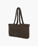 CLASSIC LOGO NET SHOULDER BAG IN DARK BROWN image 2