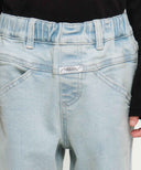 KIDS X-POCKET TAPERED DENIM PANTS IN LIGHT BLUE image 2