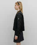 W DETACHABLE QUILTING JACKET IN BLACK image 2