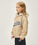 KIDS DETACHBLE BASEBALL JACKET IN BEIGE
