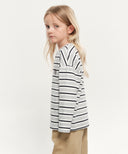 KIDS STRIPE LONG SLEEVE IN HEATHER GREY image 2