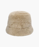 CLASSIC LOGO FUR BUCKET HAT IN BEIGE image 2