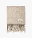 FUZZY SOLID KNIT MUFFLER IN OATMEAL image 2