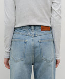 W SLIM BOOT-CUT DENIM PANTS IN LIGHT BLUE image 2