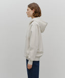 CLASSIC LOGO EMBROIDERY HOODIE (BRUSHED) IN OATMEAL