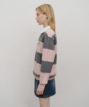 CLASSIC LOGO STRIPE RUGBY SWEATSHIRT IN LIGHT PINK image 6