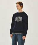 CLASSIC LOGO KNIT PULLOVER IN NAVY