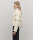W BASIC CROP DOWN JACKET IN IVORY image 2