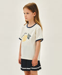 KIDS CITRON RINGER TEE IN IVORY image 2