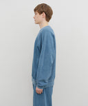 GARMENT DYED SWEATSHIRT IN BLUE
