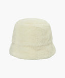 CLASSIC LOGO FUR BUCKET HAT IN IVORY image 2