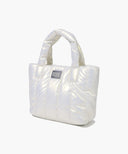 CLASSIC LOGO MATT METALLIC PADDING BAG IN IVORY image 2