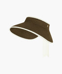 CIRCLE LOGO WIDE SUN VISOR IN IVORY image 2