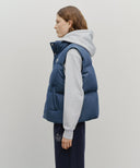 CLASSIC LOGO DENIM DOWN VEST IN DARK BLUE image 2