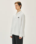 CLASSIC LOGO LINEN SHIRT IN WHITE image 8