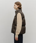 CLASSIC LOGO DOWN VEST IN DARK BROWN image 2