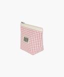CLASSIC LOGO CHECK POUCH IN PINK image 2