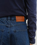W SLIM BOOT-CUT DENIM PANTS IN BLUE image 2