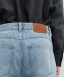 M HIGH STRAIGHT DENIM PANTS IN LIGHT BLUE image 2