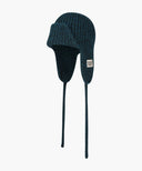 CLASSIC LOGO EARFLAP BEANIE IN TEAL image 2