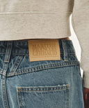 W WIDE FIT VINTAGE WASHED DENIM PANTS IN LIGHT BLUE image 2