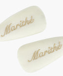 KIDS W TRIANGLE HAIR PIN 2PACK IN IVORY image 2