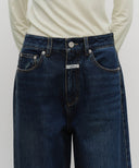 W WIDE DENIM PANTS IN DARK BLUE image 2