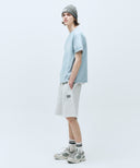 CLASSIC LOGO SWEAT SHORTS IN LIGHT HEATHER GREY