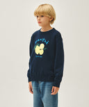 KIDS CITRON KNIT PULLOVER IN NAVY image 2