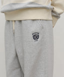 LOOSE FIT CREST SYMBOL SWEAT PANTS IN HEATHER GREY image 8