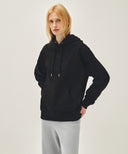 CLASSIC LOGO EMBROIDERY HOODIE IN BLACK BLACK image 2
