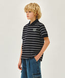KIDS SMALL CLASSIC LOGO PK TEE IN NAVY image 2