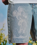 [MARITHE_DISNEY] MICKEY_W BERMUDA DENIM PANTS IN LIGHT BLUE image 2