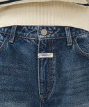W WIDE FIT VINTAGE WASHED DENIM PANTS IN BLUE image 5