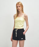 W BASIC STRING CROP SLEEVELESS IN LIGHT YELLOW image 2