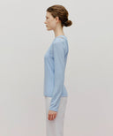 W LAYERED SHEER JERSEY LONG SLEEVE IN SKY BLUE