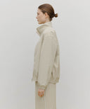 MARITHÉ SPORT NYLON TRACK ZIP-UP JACKET IN BEIGE image 2