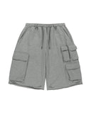 TERRY UTILITY POCKET BERMUDA PANTS IN GRAY image 10