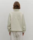CLASSIC LOGO HALF NECK FLEECE SWEATSHIRT IN IVORY image 3