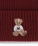 DOODLE BEAR BEANIE IN BURGUNDY image 3
