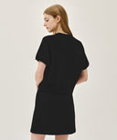W VINTAGE CLASSIC LOGO HALF SWEATSHIRT IN BLACK image 3