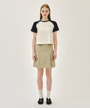 W COTTON CARGO MINI SKIRT IN BEIGE image 12