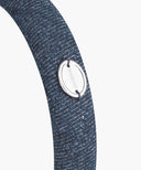 REGULAR LOGO SLIM DENIM HAIRBAND IN INDIGO image 3